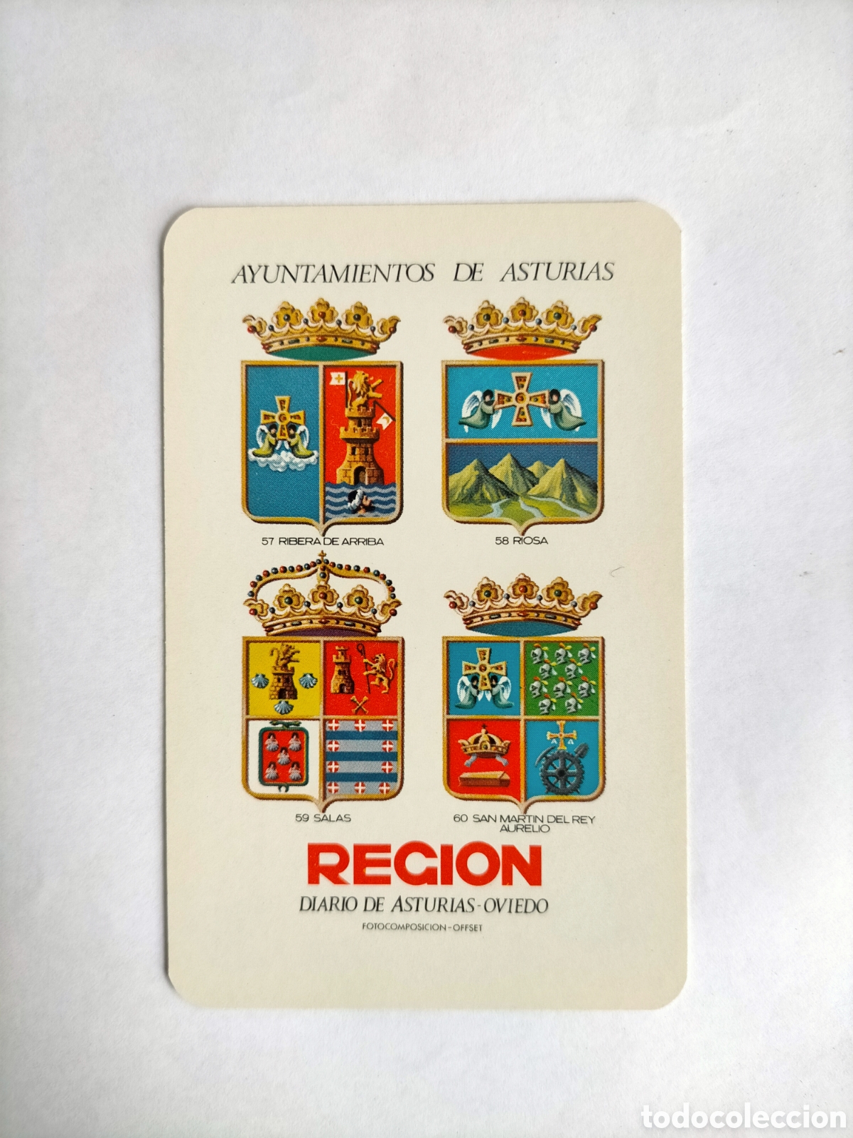 Coleccionismo Calendarios: Calendario fournier 1976 Regi&oacute;n