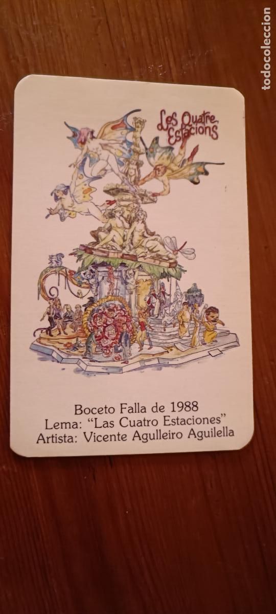 Coleccionismo Calendarios: CALENDARIO 1988 FALLA PLAZA DEL PILAR LAS CUATRO ESTACIONES