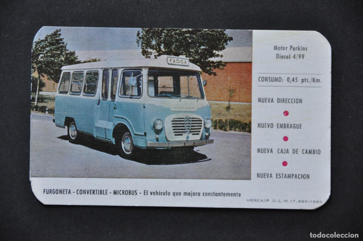 Coleccionismo Calendarios: CALENDARIO 1966 - FURGONETAS Y MICROBUSES FADISA (AVILA)
