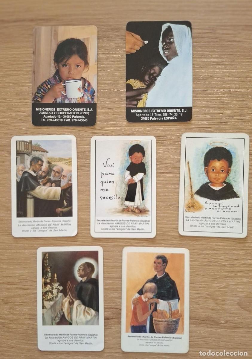 Coleccionismo Calendarios: Lote 7 Calendarios Heraclio Fournier: San Mart&iacute;n de Porres y Misiones Palentinas (A&ntilde;os 90)