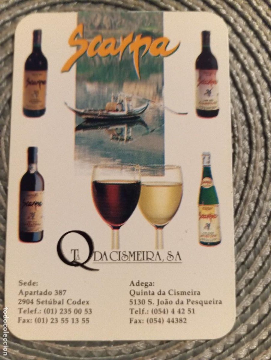 Coleccionismo Calendarios: 1 CALENDARIO DE ** SCARPA VINOS DO DOURO **. PORTUGUES. A&Ntilde;O 1992