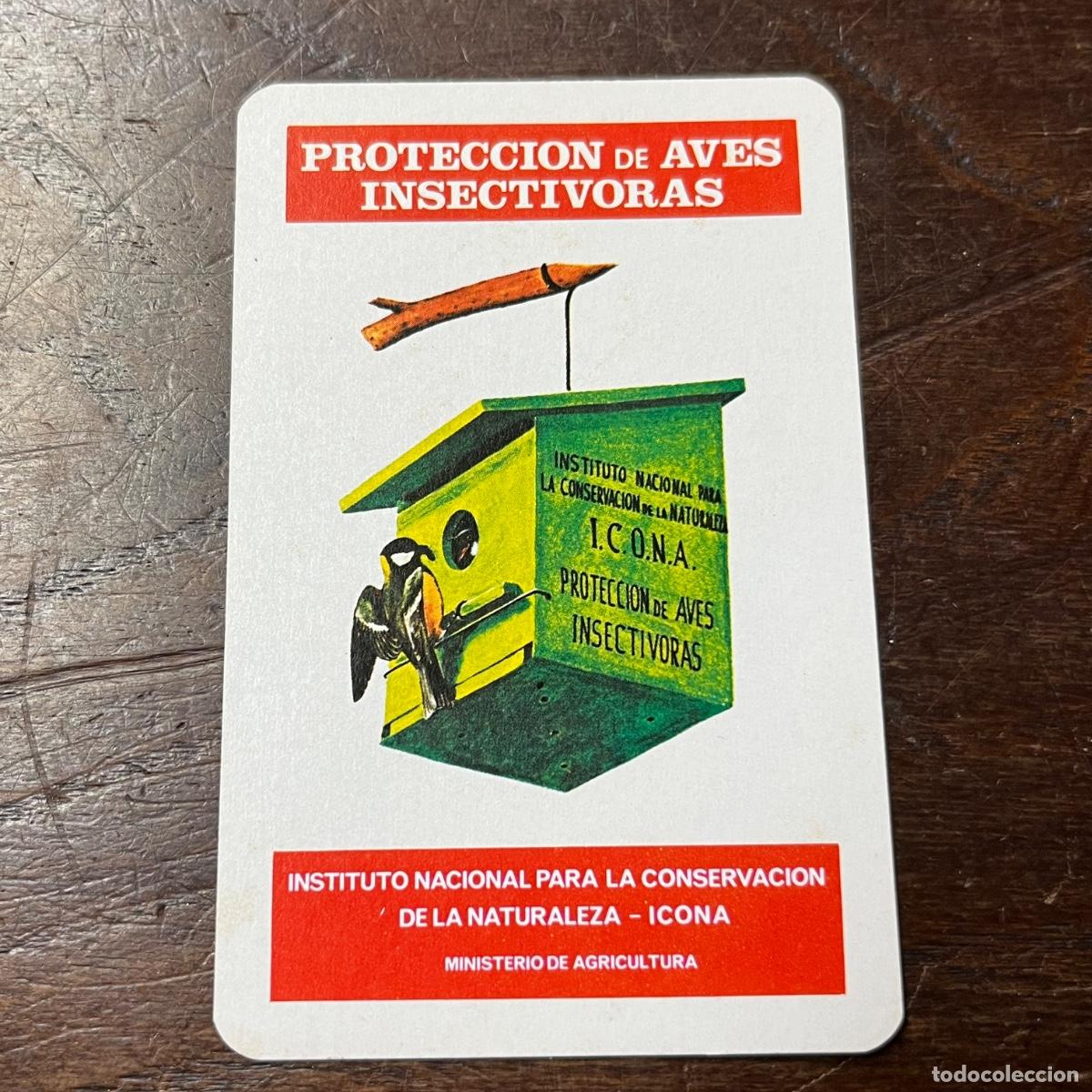 Coleccionismo Calendarios: Calendario de Fournier del a&ntilde;o 1976, Proteccion de aves insect&iacute;voras - Icona
