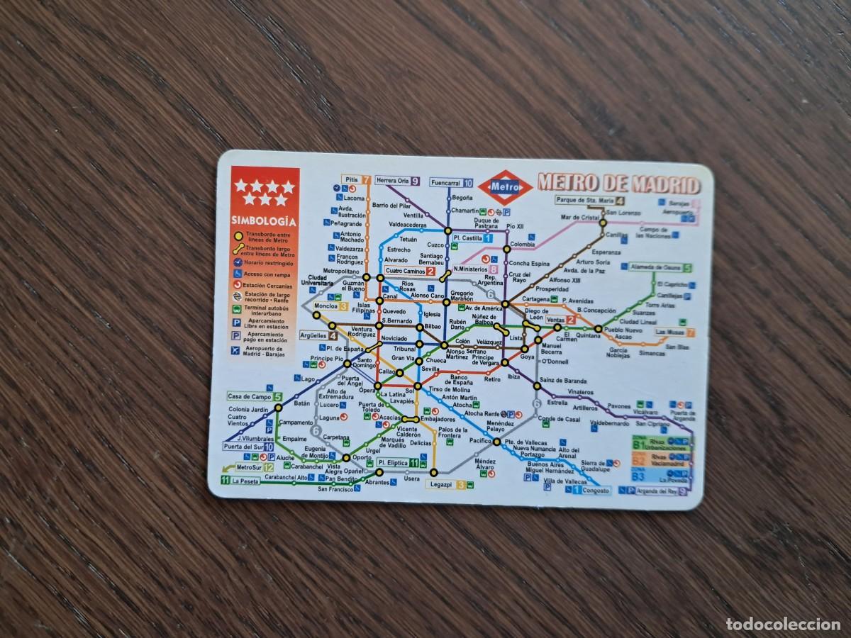 Coleccionismo Calendarios: calendario de serie CB n&ordm; 91, plano de metro de Madrid, a&ntilde;o 2009.