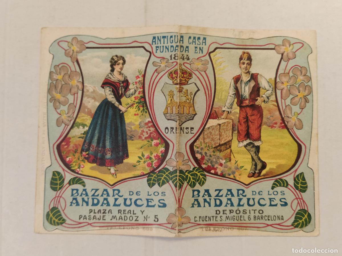 Coleccionismo Calendarios: BAZAR DE LOS ANDALUCES - OURENSE - CALENDARIO A&Ntilde;O 1911 -VER FOTOS-(116.192)