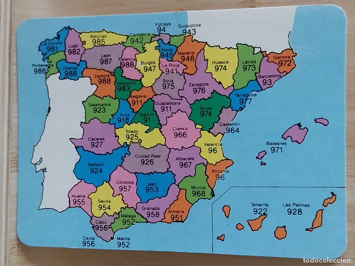 Coleccionismo Calendarios: MAPA ESPA&Ntilde;A PREFIJOS CALENDARIO 1990 PUBLI *** LAMPARAS FABRICA MADRID *** REF BO 426**