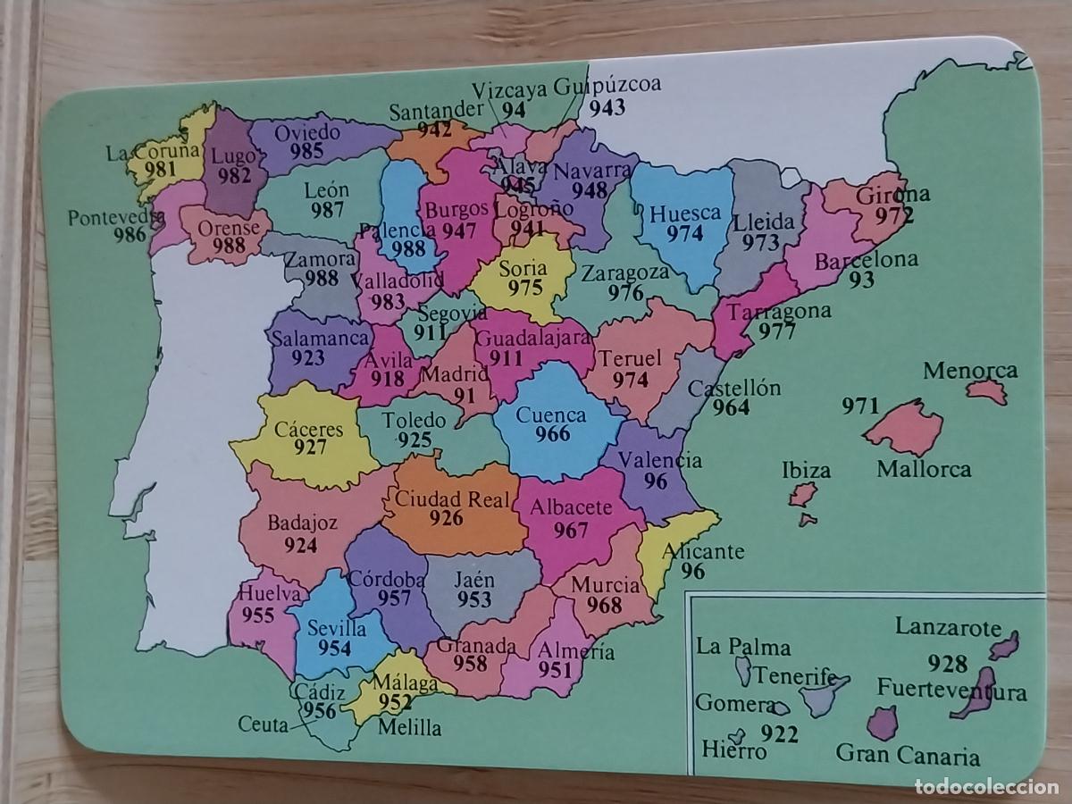 Coleccionismo Calendarios: MAPA ESPA&Ntilde;A PREFIJOS CALENDARIO 1990 PUBLI *** VIDEO CLUB GADOVI *** REF CLB 2001