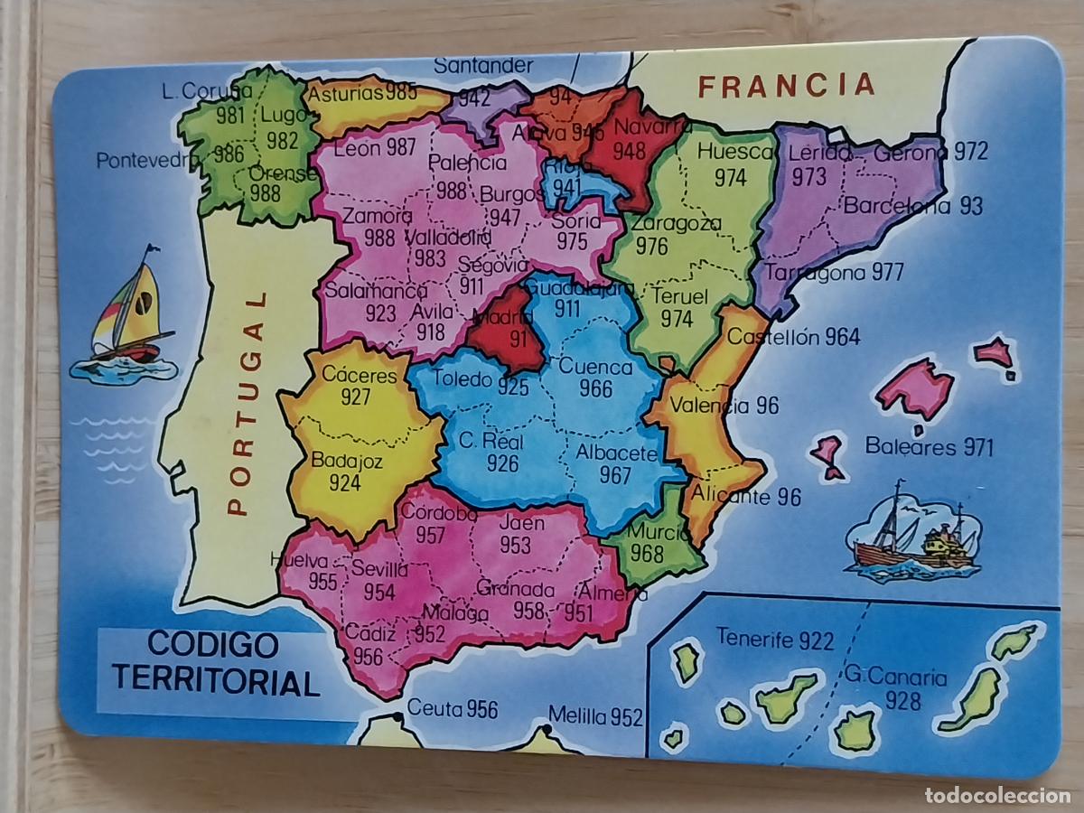 Coleccionismo Calendarios: MAPA ESPA&Ntilde;A PREFIJOS CALENDARIO 1991 PUBLI *** VIDEO CLUB GADOVI *** REF MP 27
