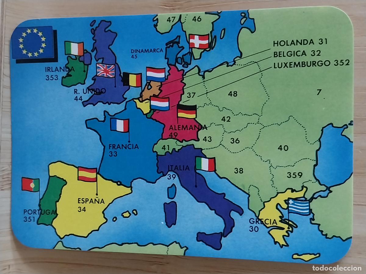 Coleccionismo Calendarios: MAPA EUROPA PREFIJOS CALENDARIO 1991 PUBLI *** VIDEO CLUB GADOVI *** REF CLB 2302