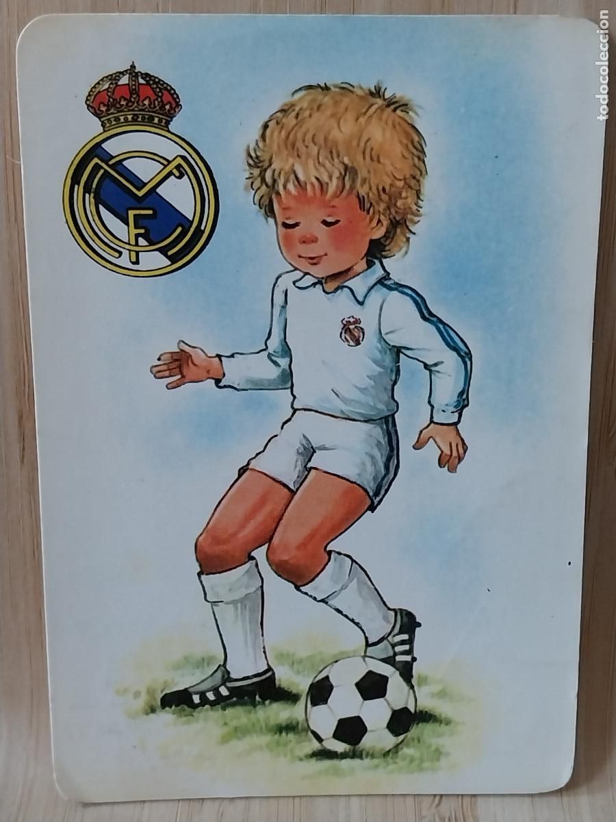 Coleccionismo Calendarios: REAL MADRID FUTBOL ILUSTRACION CALENDARIO 1985 PUBLI *** TALLERES ABARCA RENAULT *** REF 802