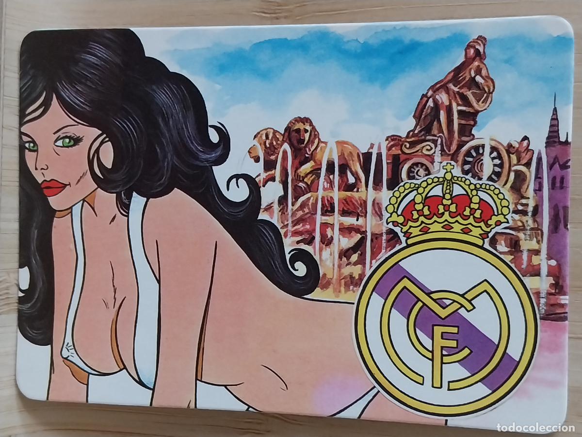 Coleccionismo Calendarios: REAL MADRID FUTBOL ILUSTRACION CALENDARIO 1989 PUBLI *** ALUMINIOS JUANCA *** REF MP 167
