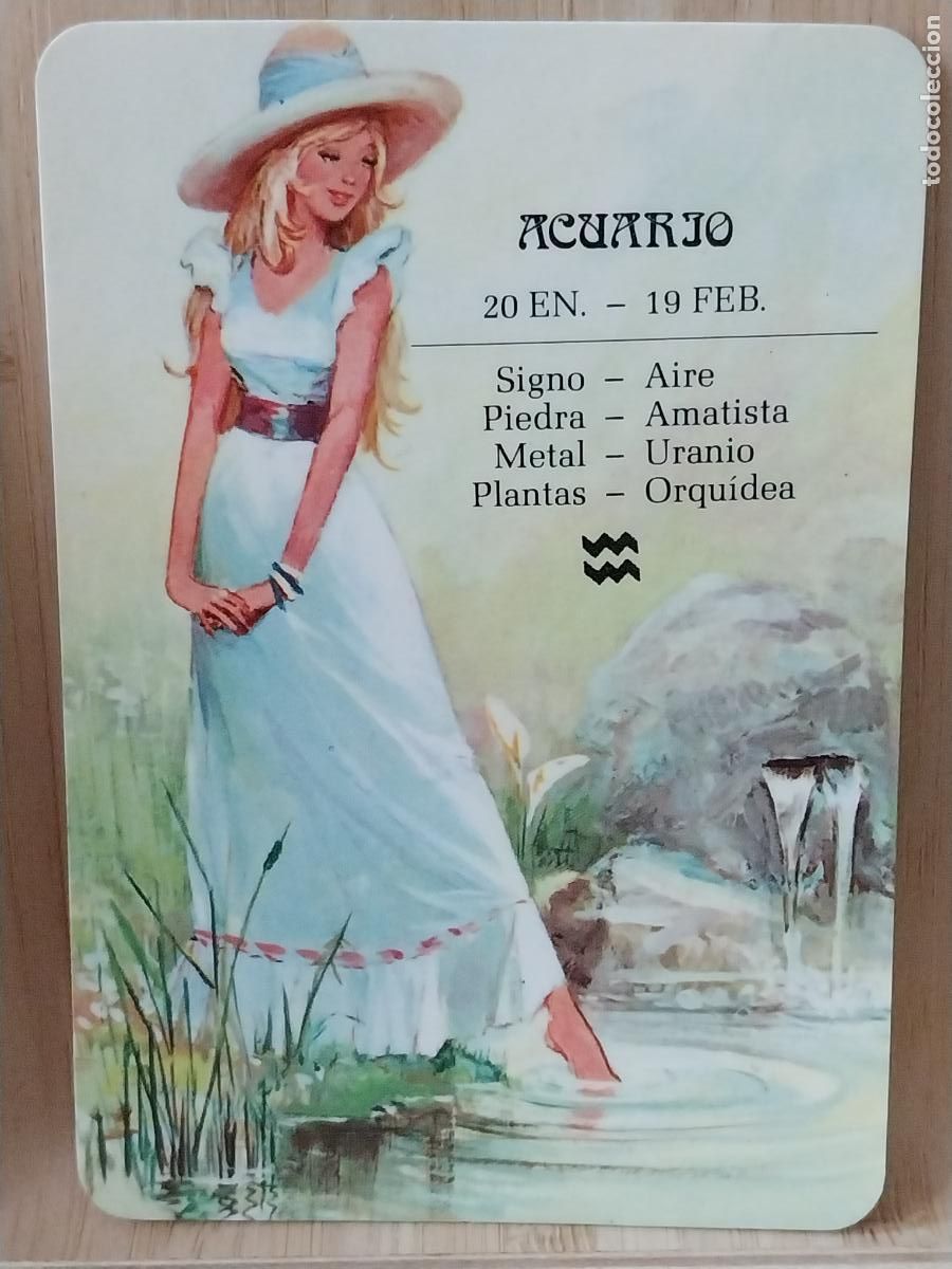 Coleccionismo Calendarios: HOROSCOPO ACUARIO ILUSTRACION CALENDARIO 1999 PUBLI *** BAR ROMAN *** REF PB 754