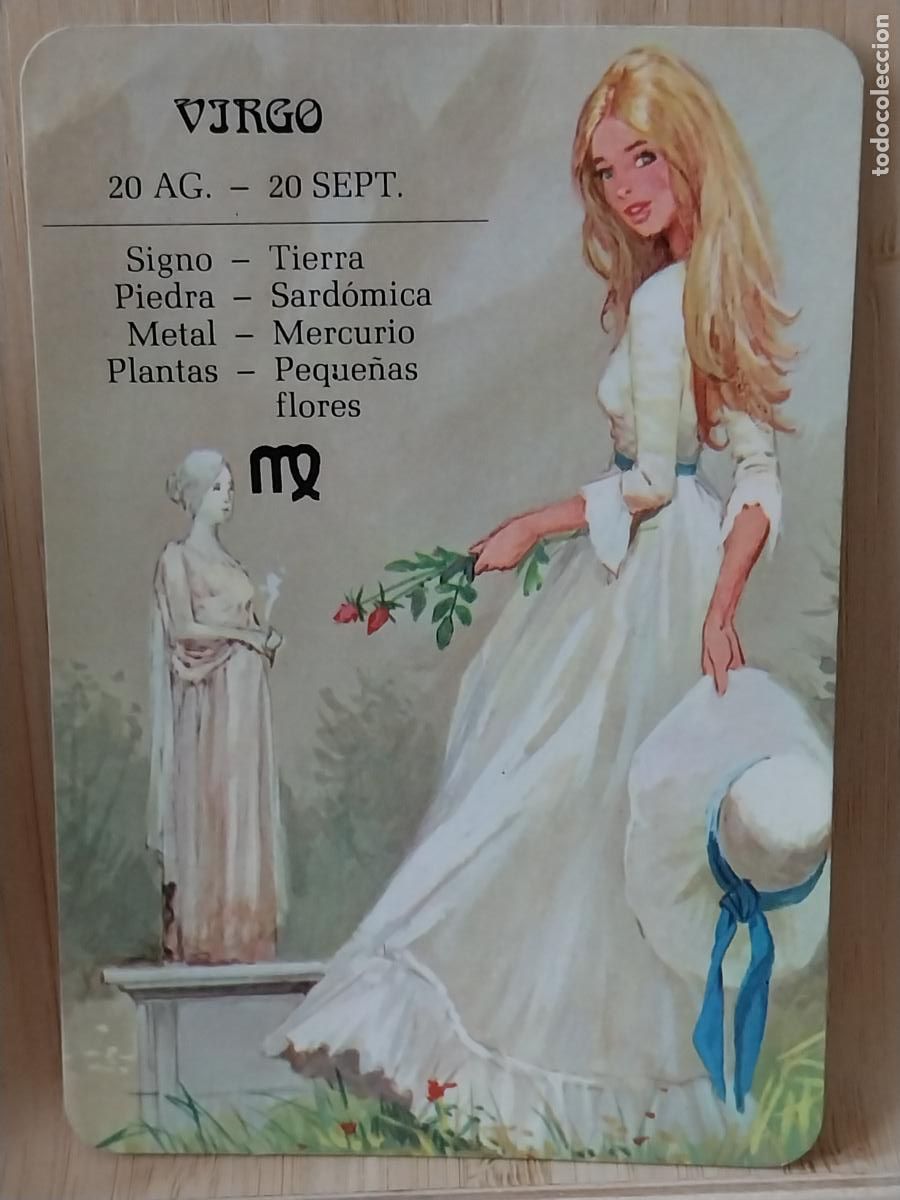 Coleccionismo Calendarios: HOROSCOPO VIRGO ILUSTRACION CALENDARIO 1985 PUBLI *** BAR ROMAN *** REF PB 761