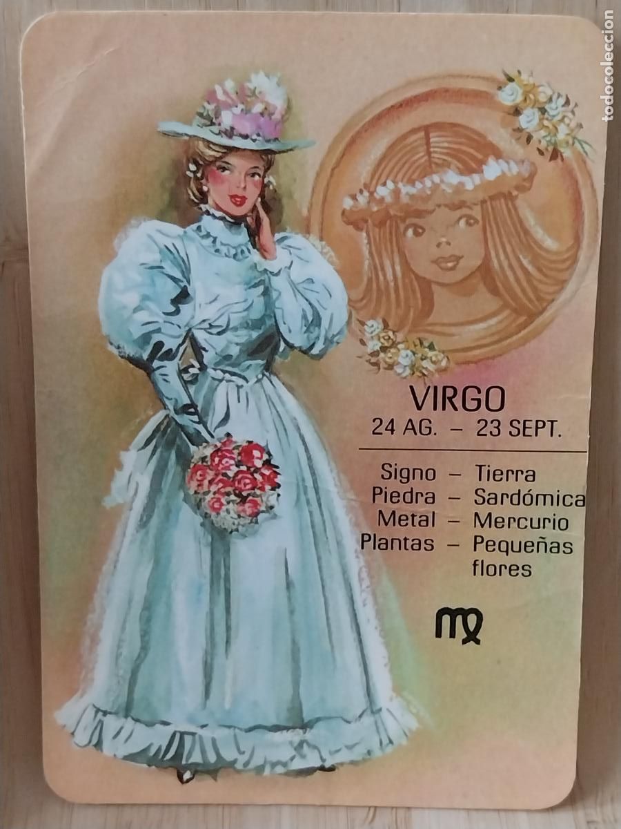 Coleccionismo Calendarios: HOROSCOPO VIRGO ILUSTRACION CALENDARIO 1984 PUBLI *** BAR ROMAN *** REF PB 486