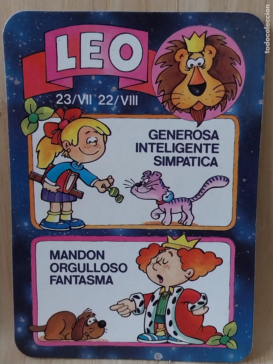 Coleccionismo Calendarios: HOROSCOPO LEO ILUSTRACION CALENDARIO 1990 PUBLI *** BAR MUNDIAL *** REF CB 461