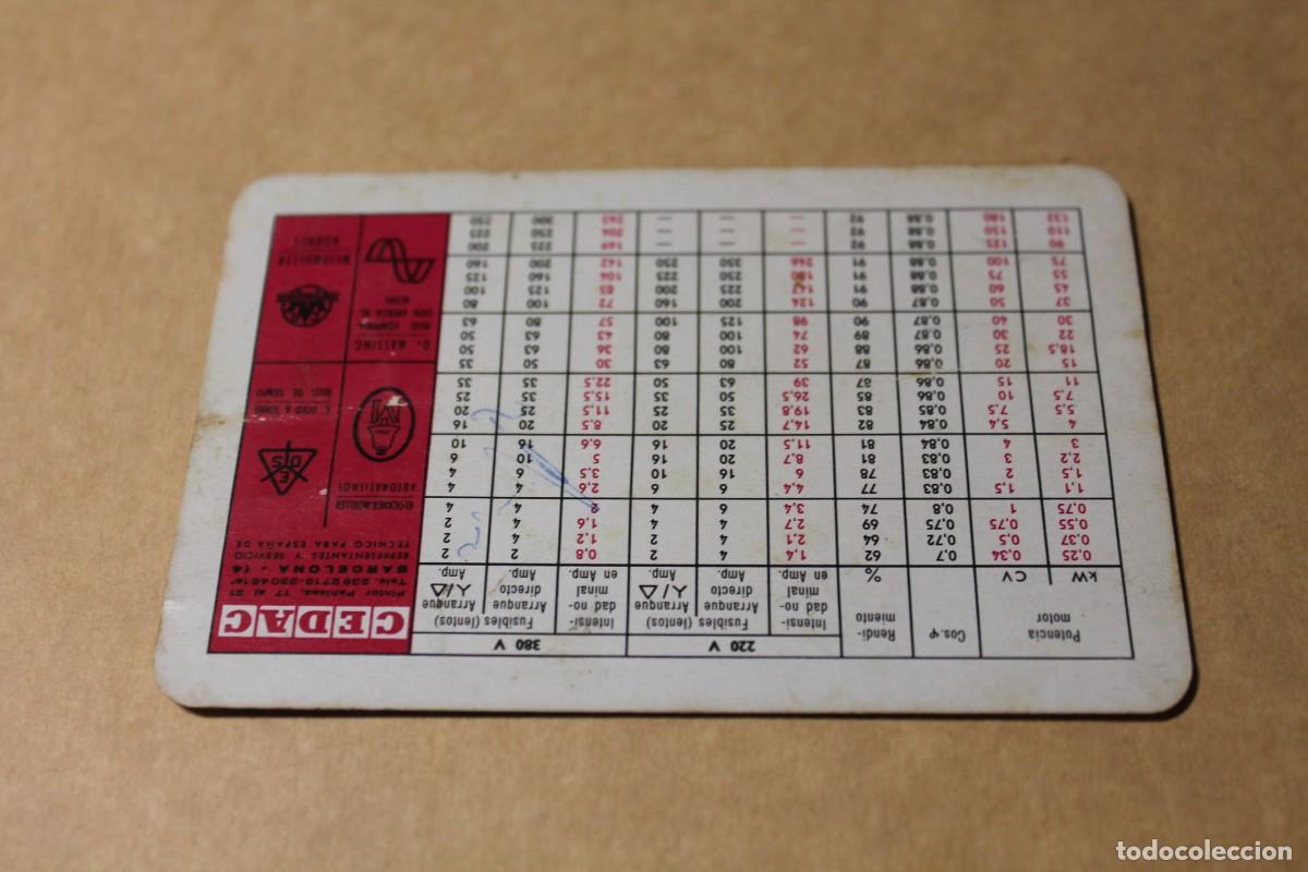 Coleccionismo Calendarios: CALENDARIO FOURNIER. CEDAC. TABLA DE MOTORES. A&Ntilde;O 1966. ES UN HF3.