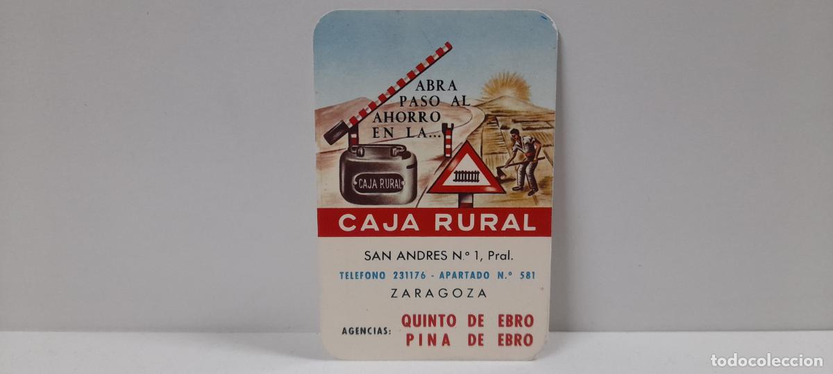 Coleccionismo Calendarios: CALENDARIO CAJA RURAL - PUBLICIDAD OFICINA ZARAGOZA - AGENCIAS QUINTO EBRO Y PINA DE EBRO . A&Ntilde;O 1968