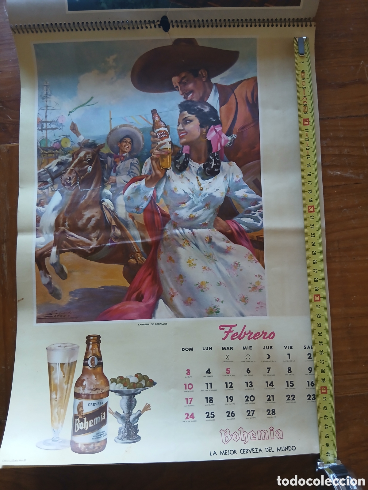 Coleccionismo Calendarios: Calendario completo 1857 cerveza mexicana