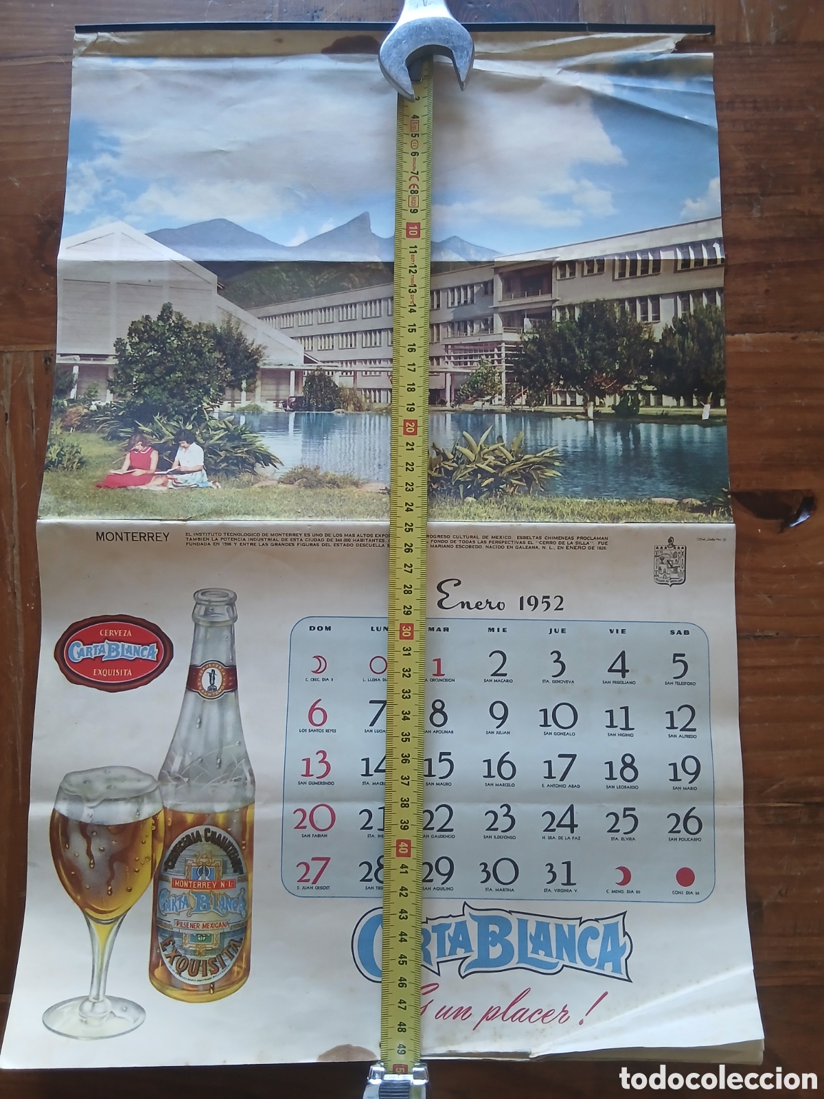 Coleccionismo Calendarios: Calendario completo cerveza mexicana 1952