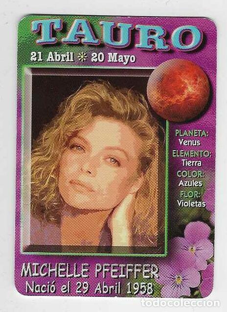 Coleccionismo Calendarios: CALENDARIO BOLSILLO A&Ntilde;O 2008 HOR&Oacute;SCOPO - TAURO - CINE - MICHELLE PFEIFFER - VER FOTO REVERSO