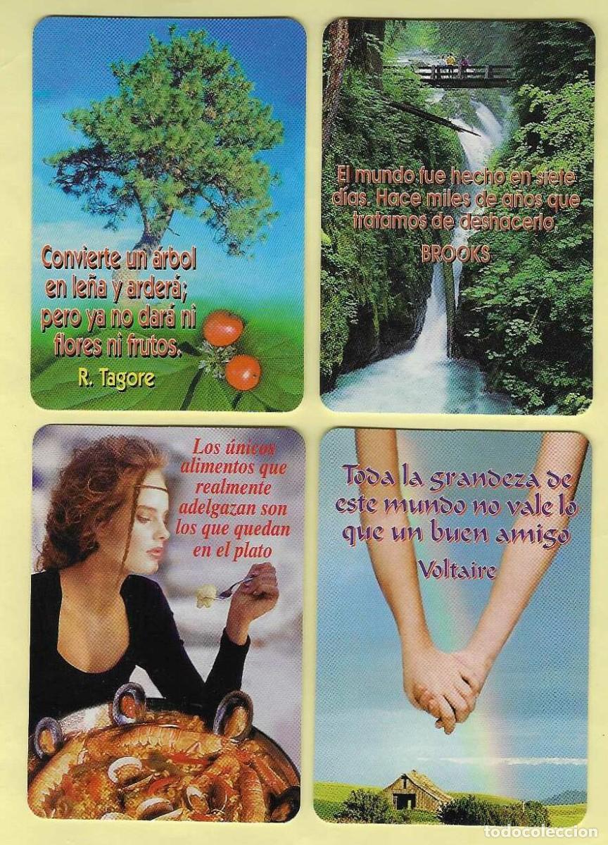 Coleccionismo Calendarios: 4 CALENDARIOS BOLSILLO A&Ntilde;O 2001 FRASES - SIN PUBLICIDAD - VER FOTO REVERSOS