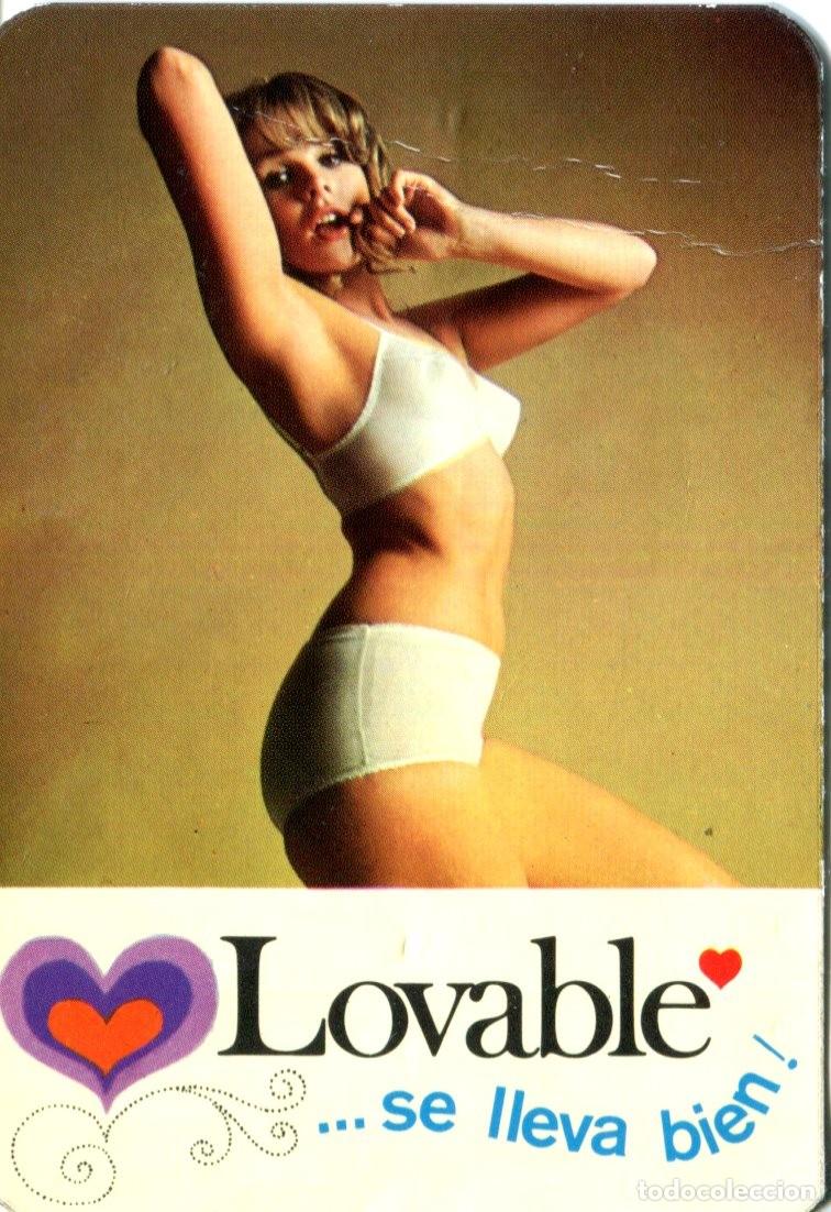 Coleccionismo Calendarios: CALENDARIO DE BOLSILLO. Publicidad de LOVABLE. CHICA ROPA INTERIOR LENCERIA. A&Ntilde;O 1972.