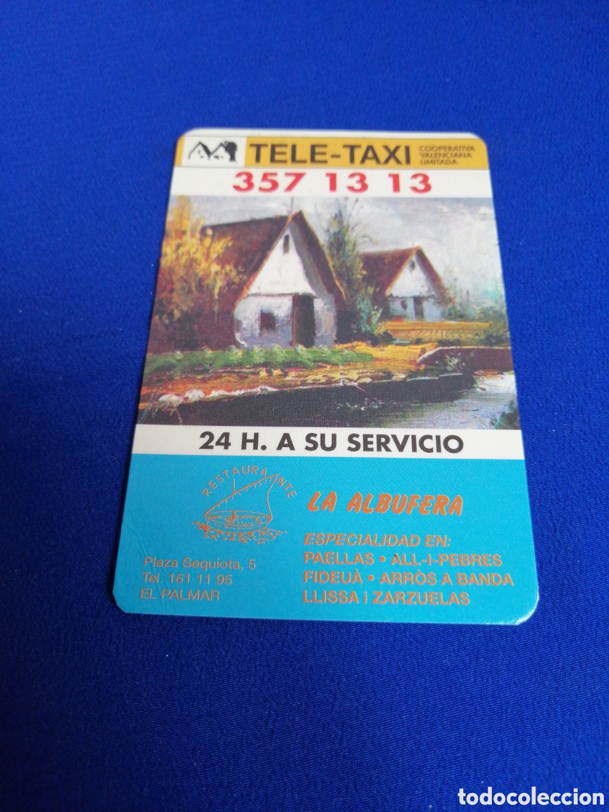 Colecionismo Calend&aacute;rios: TELE-TAXI - RESTAURANTE LA ALBUFERA - PLAZA SEQUIOTA (EL PALMAR) VALENCIA A&Ntilde;O 1994 CALENDARIO
