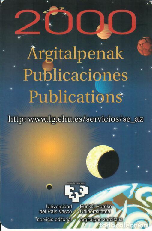 Coleccionismo Calendarios: CALENDARIO DE PUBLICIDAD - A&Ntilde;O 2000 - PUBLICACIONES UNIVERSIDAD DEL PA&Iacute;S VASCO