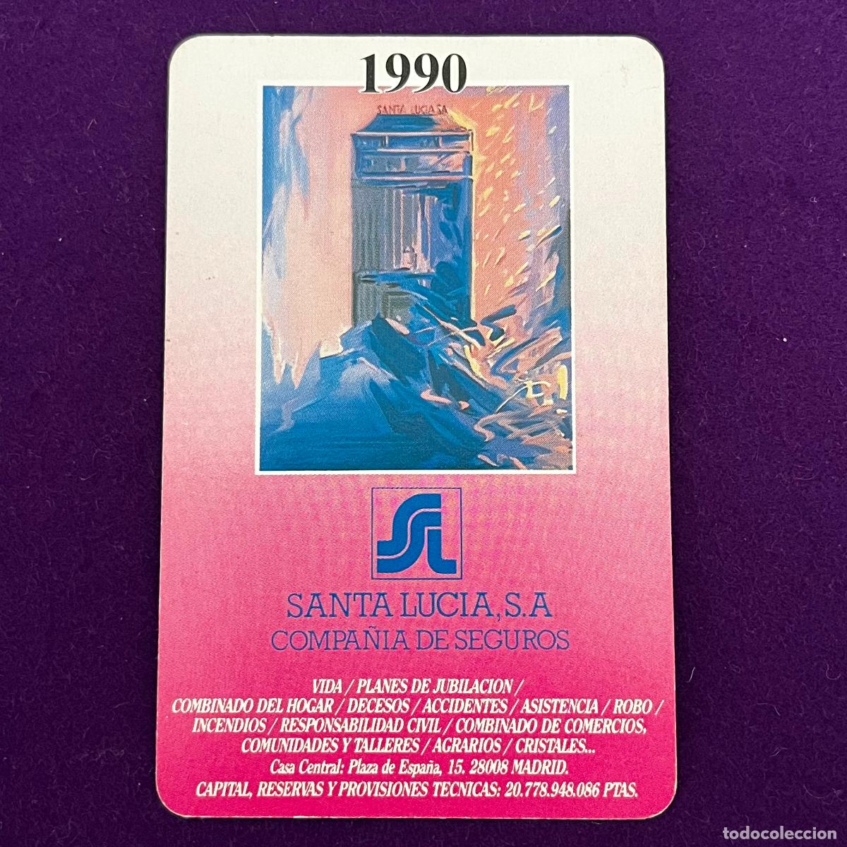 Coleccionismo Calendarios: CALENDARIO FOURNIER. SANTA LUCIA. 1990.