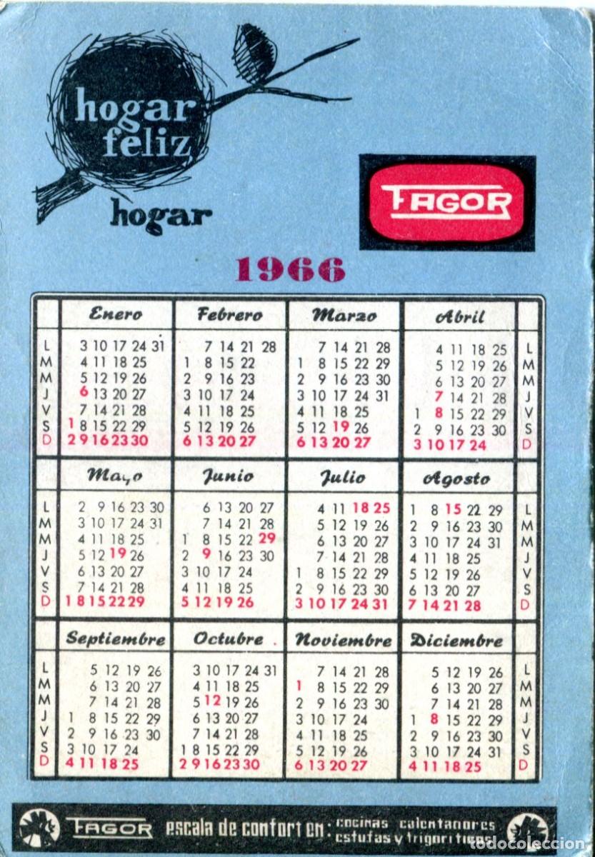 Colecionismo Calend&aacute;rios: CALENDARIO PUBLICITARIO DE FAGOR - VANGUARD A&Ntilde;O 1966-1967 VER FOTOS