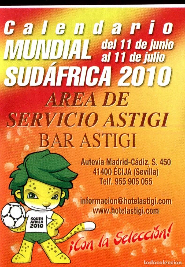 Coleccionismo Calendarios: CALENDARIO DE BOLSILLO PUBLICITARIO A&Ntilde;O 2010 F&Uacute;TBOL - MUNDIAL SUD&Aacute;FRICA 2010- DESPLEGABLE