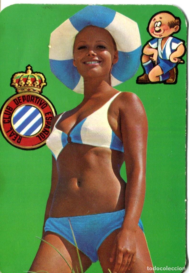 Colecionismo Calend&aacute;rios: Real club deportivo espa&ntilde;ol calendario futbol chica 1975