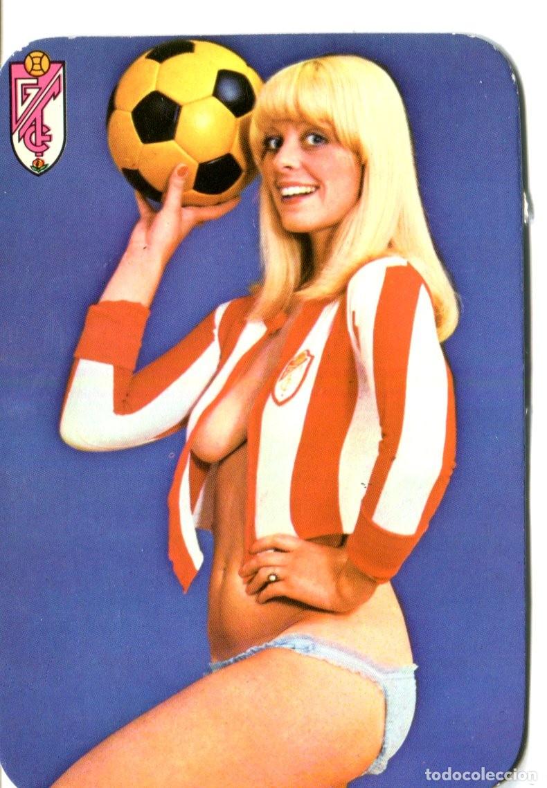 Colecionismo Calend&aacute;rios: CALENDARIO EROTICO FUTBOL CHICA GRANADA C.F. a&ntilde;o 1977.