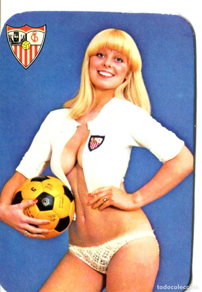 Colecionismo Calend&aacute;rios: CALENDARIO DE BOLSILLO TEMA FUTBOL CHICA 1977 SIN PUBLICIDAD SEVILLA C F