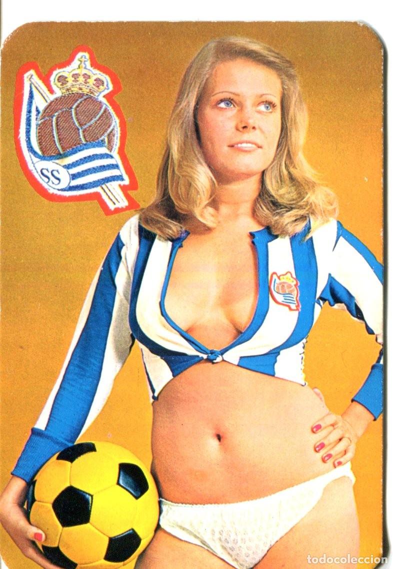 Coleccionismo Calendarios: CALENDARIO BOLSILLO EROTICO CHICA. FUTBOL (REAL SOCIEDAD) 1977 (SERIE EU 2129) FOTO