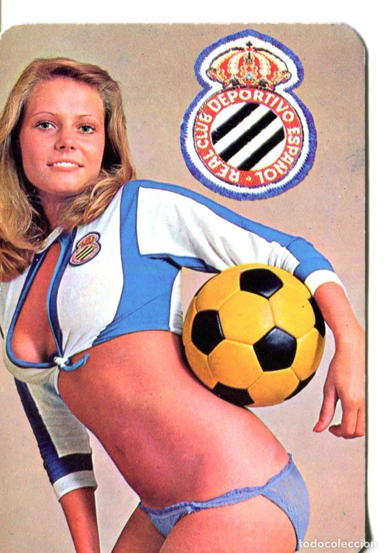 Coleccionismo Calendarios: calendario de serie de chica, futbol RCD Espa&ntilde;ol, a&ntilde;o 1977