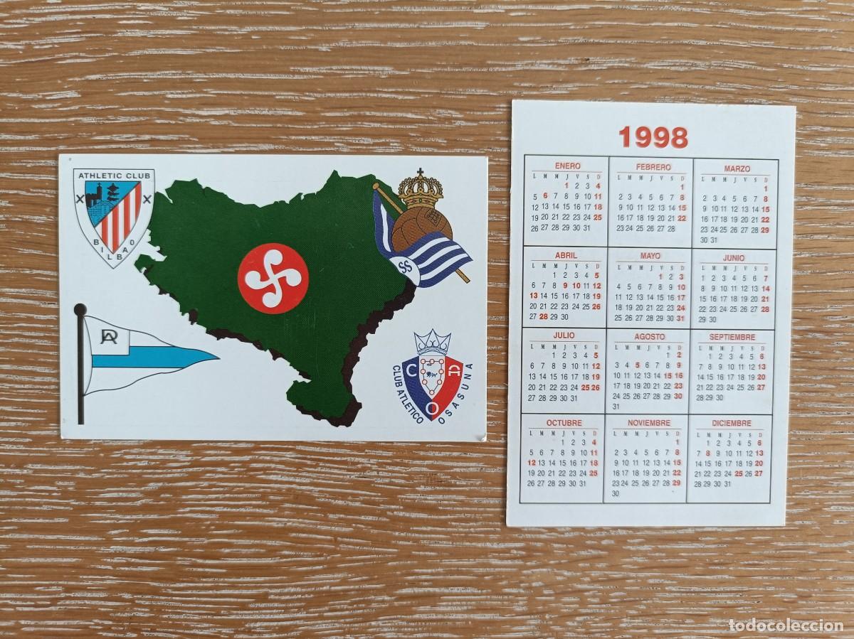 Coleccionismo Calendarios: VCK 4464 - CALENDARIO BOLSILLO - A&Ntilde;O 1998 - F&Uacute;TBOL - ATHLETIC BILBAO REAL SOCIEDAD ALAV&Eacute;S OSASUNA