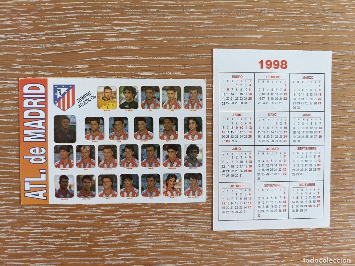 Coleccionismo Calendarios: VCK 4466 - CALENDARIO BOLSILLO - A&Ntilde;O 1998 - F&Uacute;TBOL PLANTILLA- ATL&Eacute;TICO DE MADRID