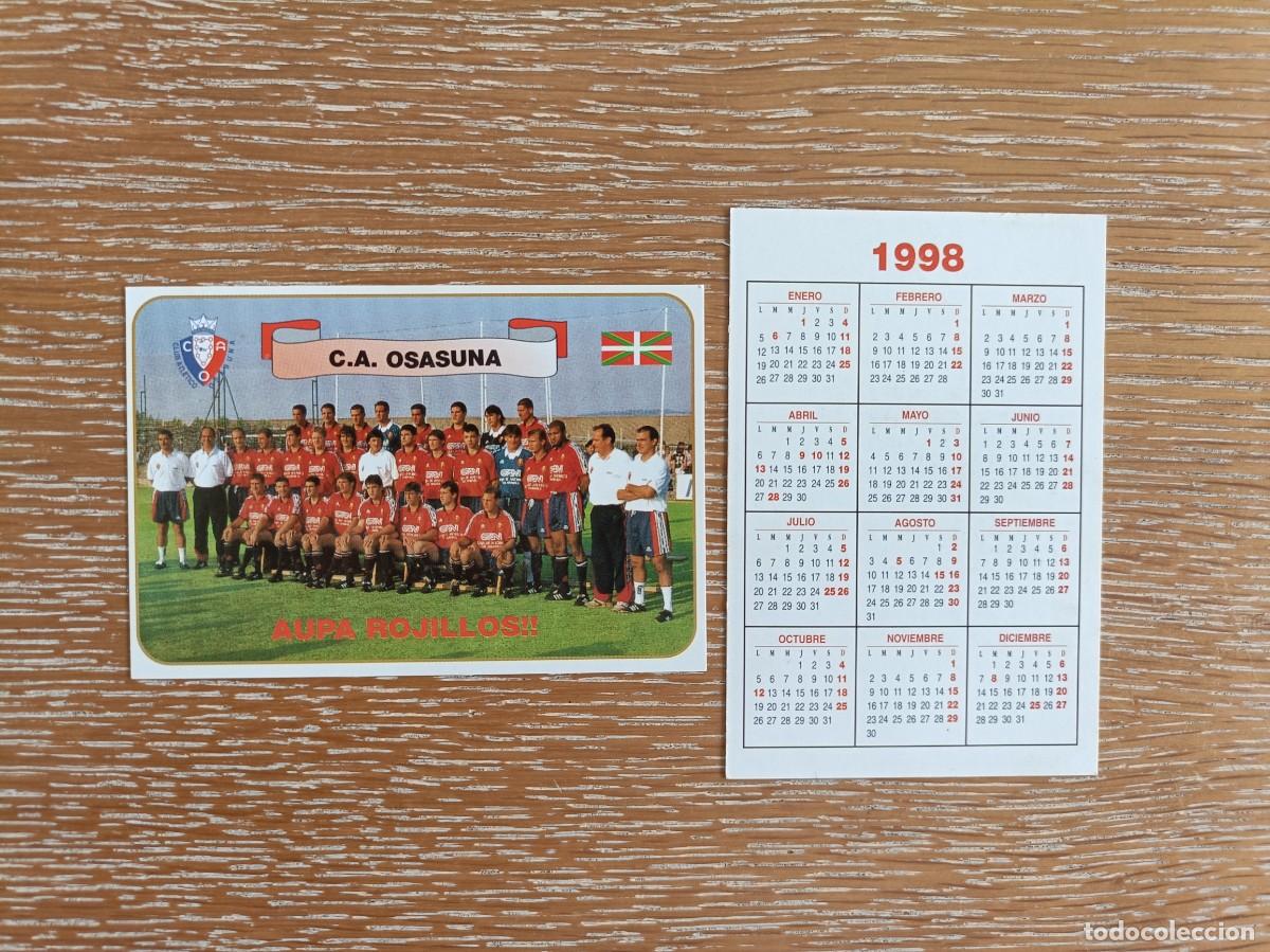 Coleccionismo Calendarios: VCK 4471 - CALENDARIO BOLSILLO - A&Ntilde;O 1998 - F&Uacute;TBOL PLANTILLA - C.A. OSASUNA