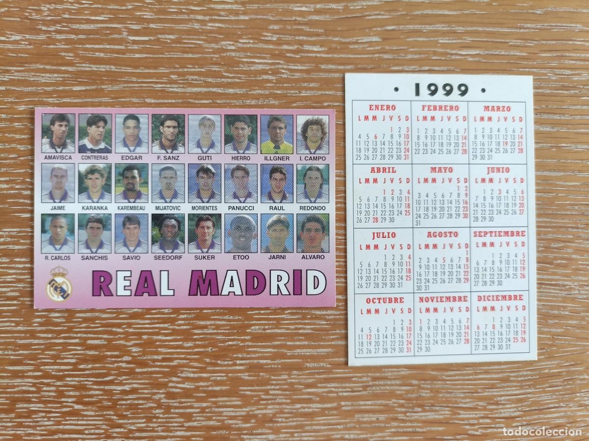 Collectables Calendars: VCK 4475 - CALENDARIO BOLSILLO - A&Ntilde;O 1999 - F&Uacute;TBOL PLANTILLA - REAL MADRID