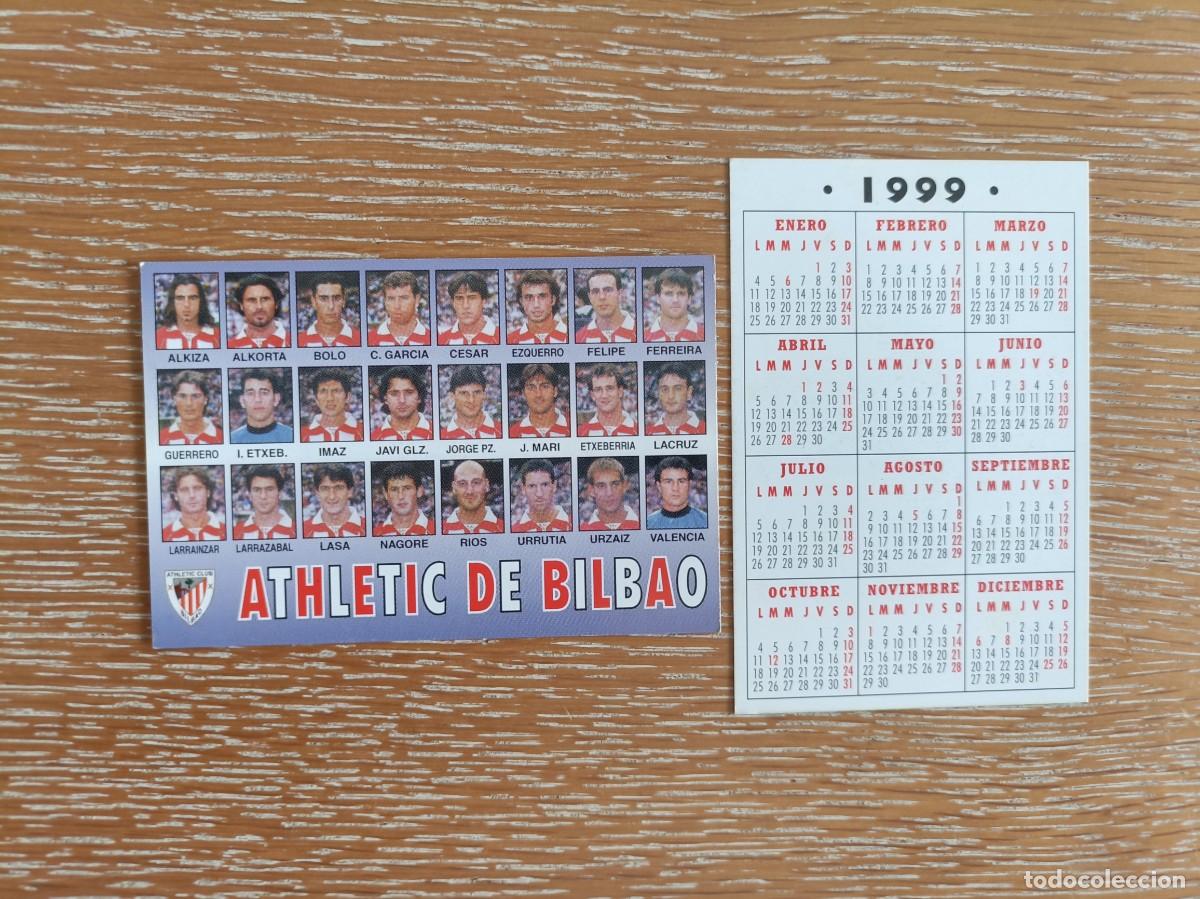Collectables Calendars: VCK 4477 - CALENDARIO BOLSILLO - A&Ntilde;O 1999 - F&Uacute;TBOL PLANTILLA - ATHLETIC DE BILBAO