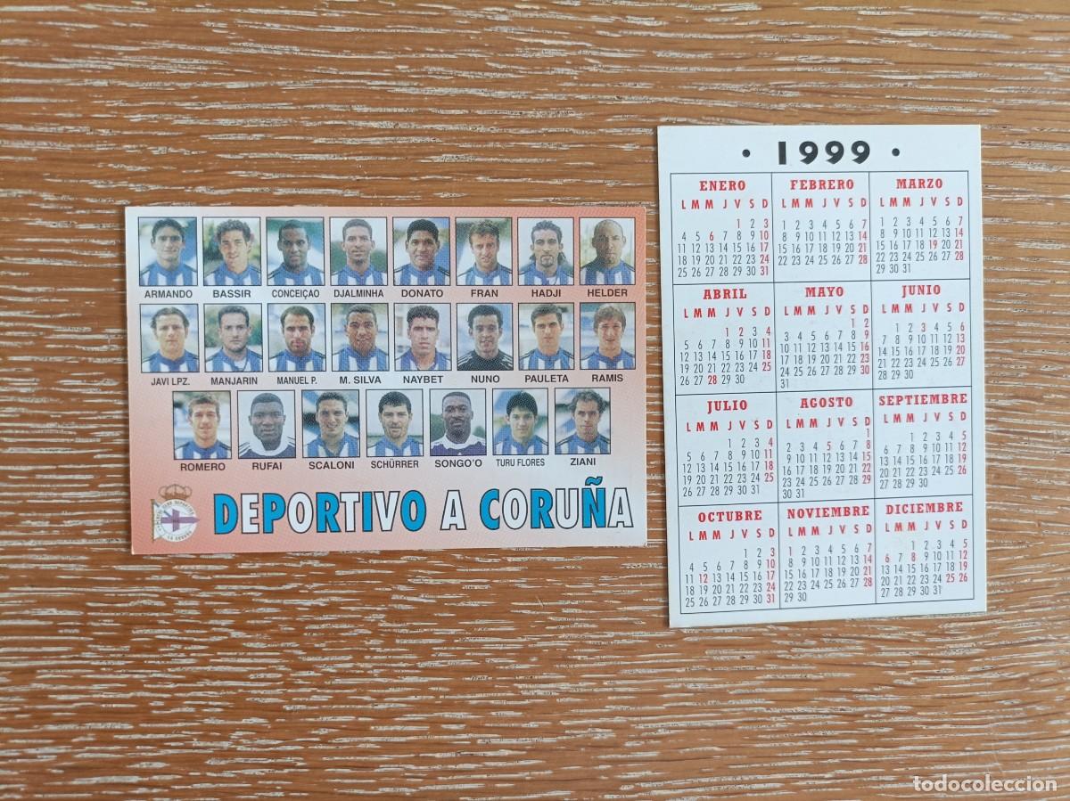 Collectables Calendars: VCK 4480 - CALENDARIO BOLSILLO - A&Ntilde;O 1999 - F&Uacute;TBOL PLANTILLA - DEPORTIVO A CORU&Ntilde;A