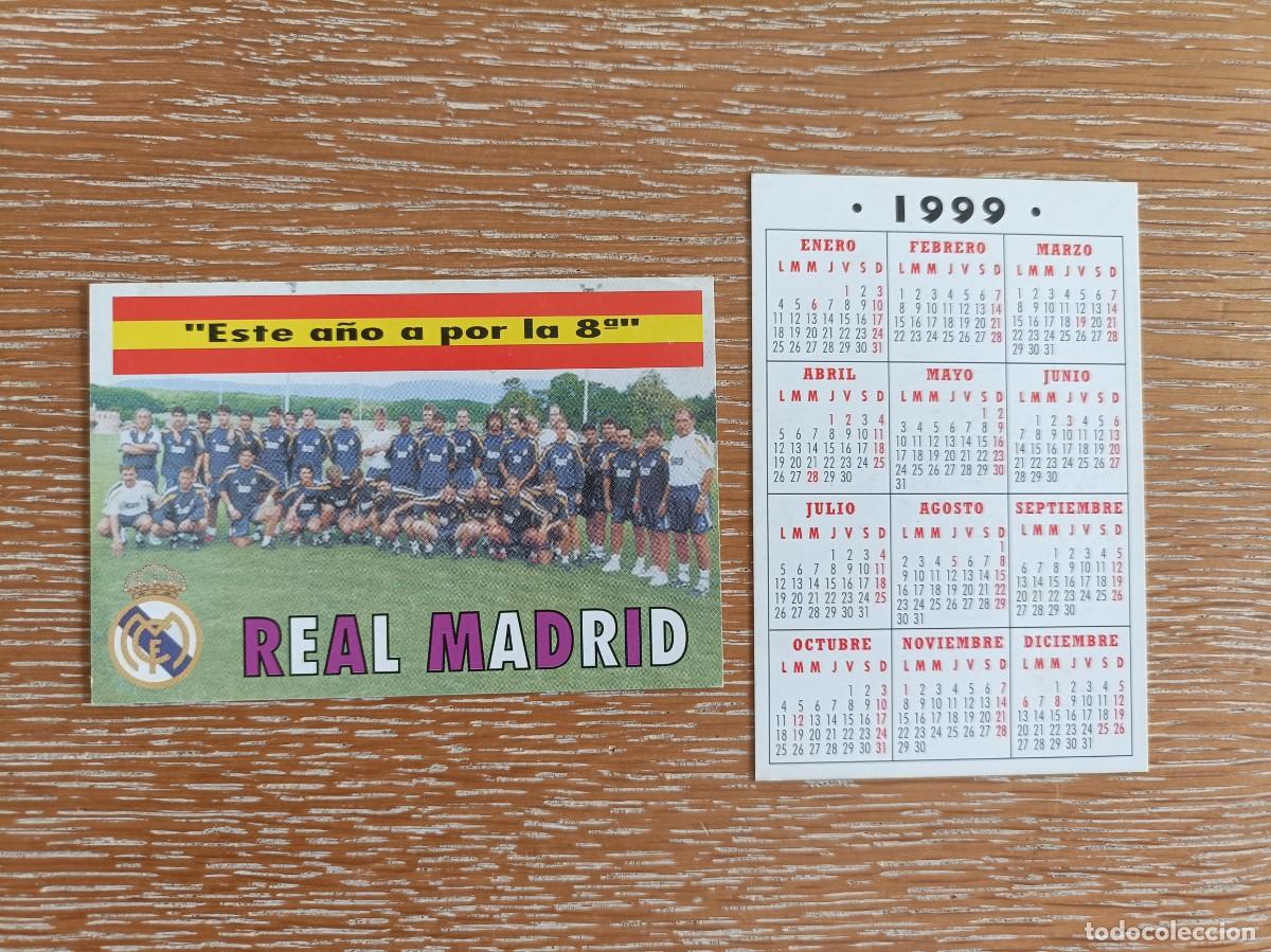 Collectables Calendars: VCK 4482 - CALENDARIO BOLSILLO - A&Ntilde;O 1999 - F&Uacute;TBOL PLANTILLA - REAL MADRID