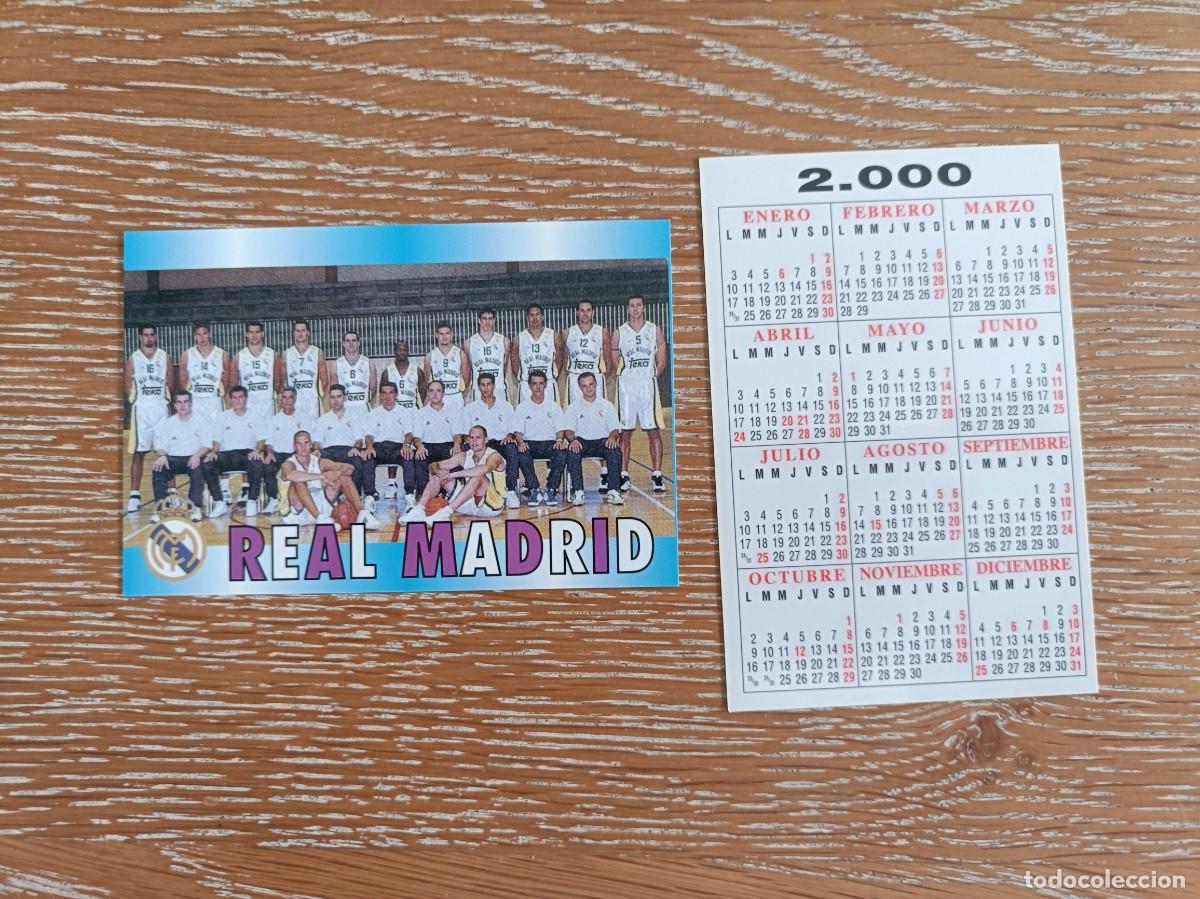 Coleccionismo Calendarios: VCK 4493 - CALENDARIO BOLSILLO - A&Ntilde;O 2000 - BALONCESTO PLANTILLA - REAL MADRID
