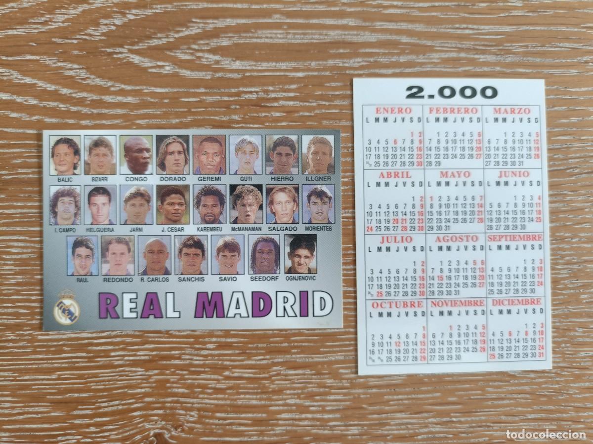 Coleccionismo Calendarios: VCK 4508 - CALENDARIO BOLSILLO - A&Ntilde;O 2000 - F&Uacute;TBOL PLANTILLA - REAL MADRID