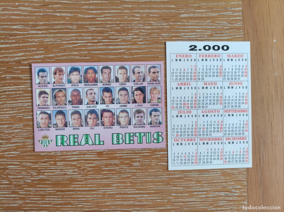 Coleccionismo Calendarios: VCK 4512 - CALENDARIO BOLSILLO - A&Ntilde;O 2000 - F&Uacute;TBOL PLANTILLA - REAL BETIS