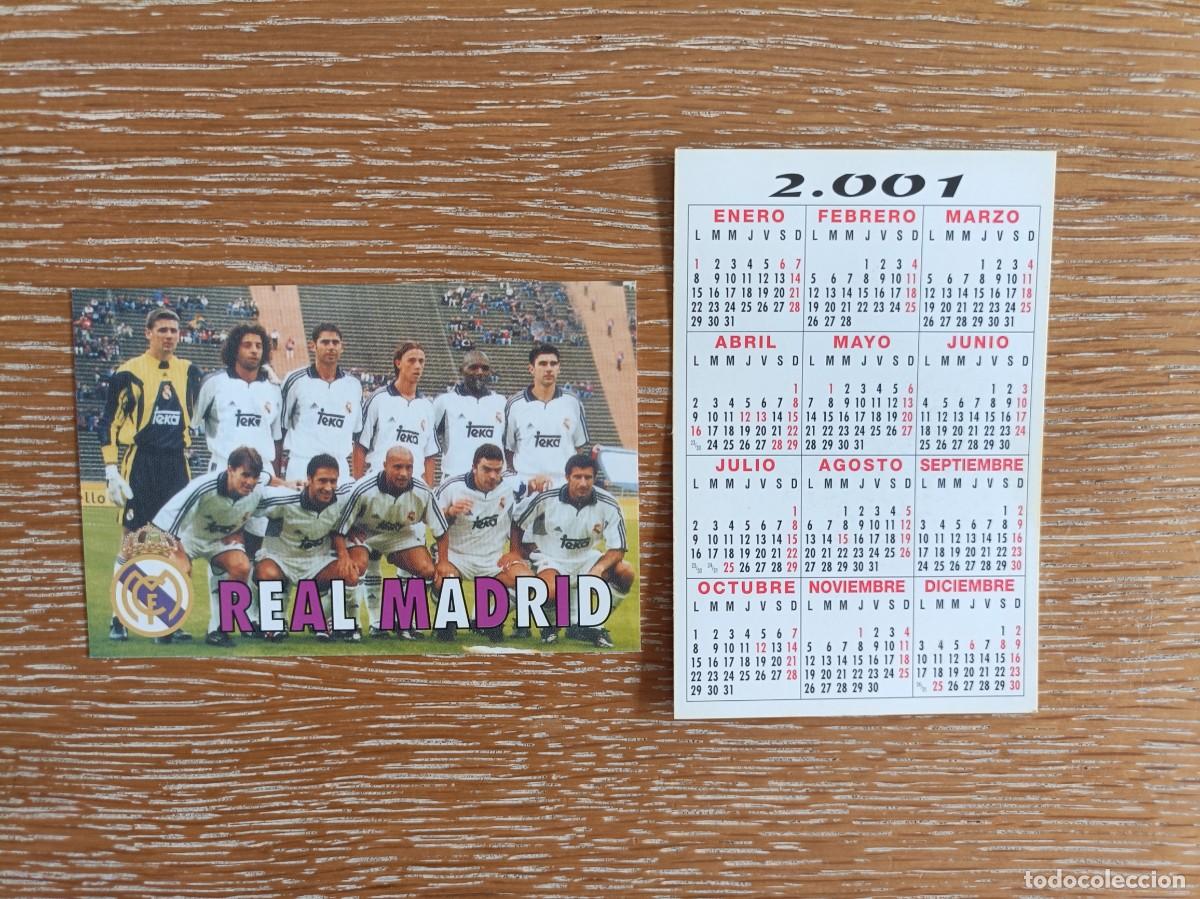 Coleccionismo Calendarios: VCK 4520 - CALENDARIO BOLSILLO - A&Ntilde;O 2001 - F&Uacute;TBOL PLANTILLA - REAL MADRID
