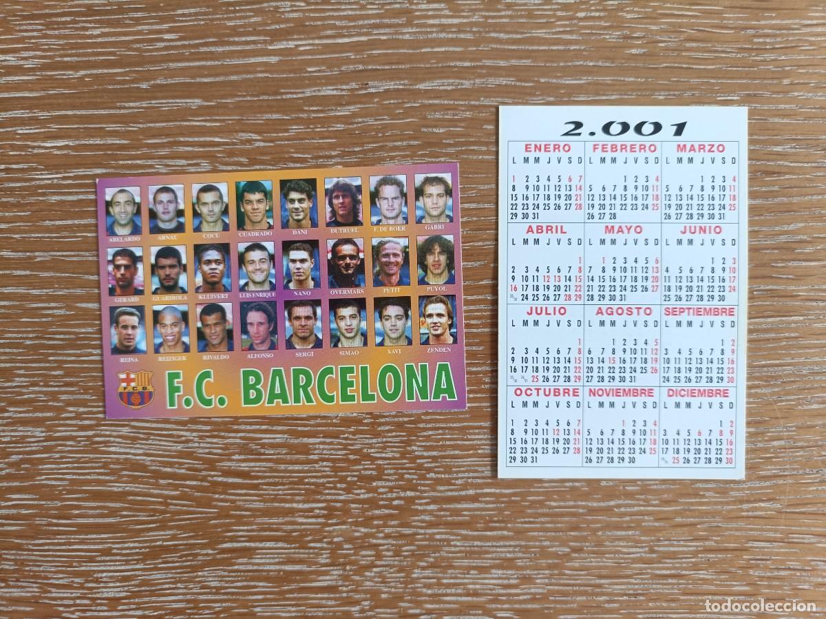 Coleccionismo Calendarios: VCK 4528 - CALENDARIO BOLSILLO - A&Ntilde;O 2001 - F&Uacute;TBOL PLANTILLA - F.C. BARCELONA