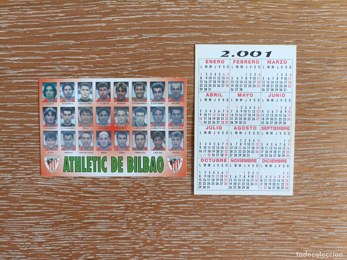 Coleccionismo Calendarios: VCK 4529 - CALENDARIO BOLSILLO - A&Ntilde;O 2001 - F&Uacute;TBOL PLANTILLA - ATHLETIC DE BILBAO