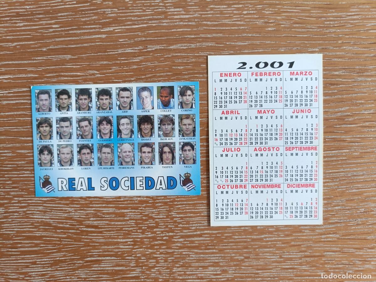 Coleccionismo Calendarios: VCK 4530 - CALENDARIO BOLSILLO - A&Ntilde;O 2001 - F&Uacute;TBOL PLANTILLA - REAL SOCIEDAD