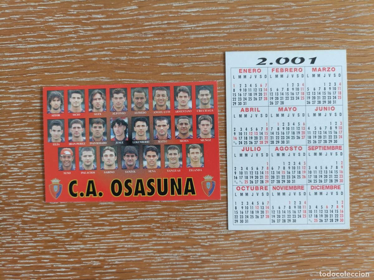 Coleccionismo Calendarios: VCK 4532 - CALENDARIO BOLSILLO - A&Ntilde;O 2001 - F&Uacute;TBOL PLANTILLA - C.A. OSASUNA